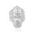 Brass silver plated bajrang bali hanuman balaji bold finger ring for men