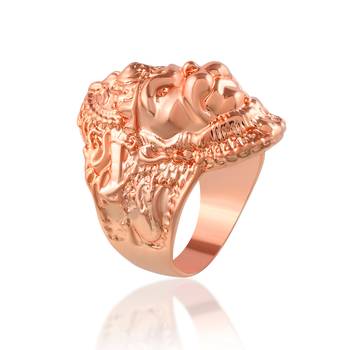 Brass pure copper bajrang bali hanuman balaji bold finger ring for men 3