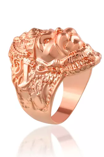 Brass pure copper bajrang bali hanuman balaji bold finger ring for men