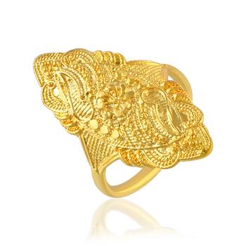 Brass micron 24kt handmade jewellery traditional finger ring for women 1