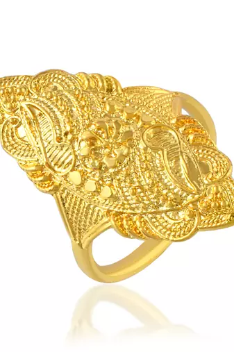 Brass micron 24kt handmade jewellery traditional finger ring for women