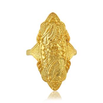 Brass micron 24kt handmade jewellery traditional finger ring for women 2