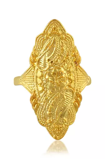 Brass micron 24kt handmade jewellery traditional finger ring for women
