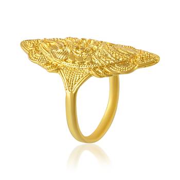 Brass micron 24kt handmade jewellery traditional finger ring for women 3