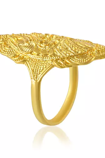 Brass micron 24kt handmade jewellery traditional finger ring for women