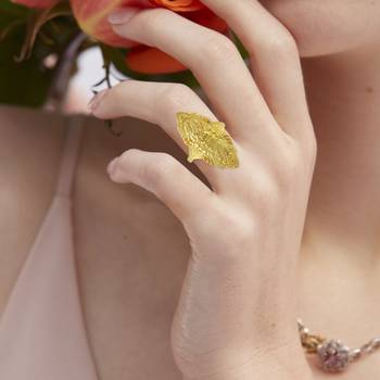 Brass micron 24kt handmade jewellery traditional finger ring for women 4