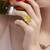 Brass micron 24kt handmade jewellery traditional finger ring for women
