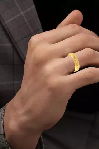Brass gold plated fashion challa finger ring for men women