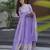 Lavener Color Crunchy Silk Wedding Wear Embroidery Work long gown