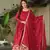Maroon Chinnon Silk Party Wear Long Gown