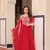 Red Faux Georgette Embroidery Work Wedding Wear Long Gown