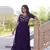 Purple Faux georgette Party Wear Hand Embroidery Work Long Gown