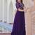 Purple Color Faux georgette Party Wear Hand Embroidery Work Long Gown