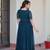 Rama Faux georgette Party Wear Hand Embroidery Work Long Gown
