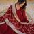 Maroon Faux Georgette Wedding Wear Long Gown