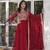 Maroon Color Faux Georgette Wedding Wear Long Gown