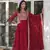 Maroon Faux Georgette Wedding Wear Long Gown
