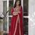 Maroon Color Faux Georgette Wedding Wear Long Gown