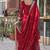 Maroon Color Faux Georgette Wedding Wear Long Gown