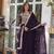 Wine Faux Georgette Wedding Wear Long Gown