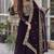 Wine Faux Georgette Wedding Wear Long Gown