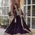 Wine Faux Georgette Wedding Wear Long Gown