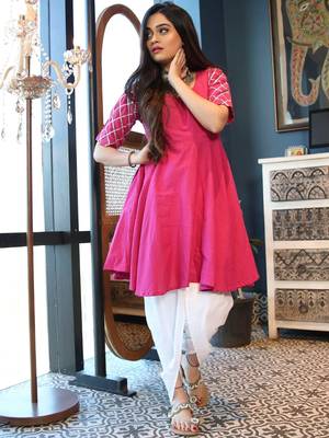 Purple Cotton Kurta and Dhoti Set 2
