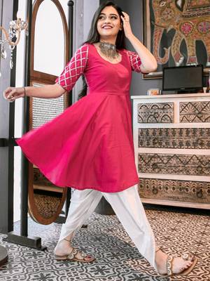 Purple Cotton Kurta and Dhoti Set 3