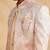 pale yellow thread and sequins ombre indowestern