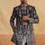black zari and sequins embroidered indowestern