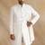 Ivory thread and sequins embroidered indowestern for men