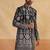black zari and sequins embroidered indowestern