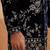 Navy velvet thread and sequins embroidered indowestern