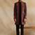 Black multicolor kani work indowestern for men