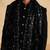 Plain black indowestern with stole