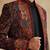 Black multicolor kani work indowestern for men