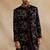 Wine thread  embroidered front open indowestern