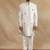 ivory thread and zari embroidered indowestern