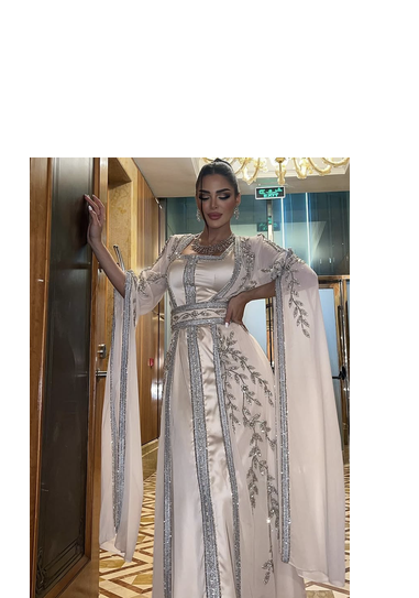  Silver Embroidered Stitched Kaftan DressParty Wear Georgette Kaftan for Women 2