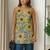 Women   s 100% cotton printed halter neck short kurti     back elastic, side slits, tie-up neck | casual summer wear