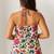 Women   s 100% cotton printed halter neck short kurti     back elastic, side slits, tie-up neck | casual summer wear