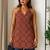 Women   s 100% cotton printed halter neck short kurti     back elastic, side slits, tie-up neck | casual summer wear