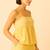 Women beiege cotton linen peplum strap top with elastic waist shorts co-ord set