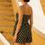 Women polka dot cotton linen peplum strap top with elastic waist shorts co-ord set