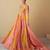Multi embroidery, print & sequins work muslin gown  - free size stitching (size upto 42")