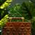 Handcarved geometric pattern handbag with dowel handle