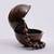 Wooden globe bag with beaded handle