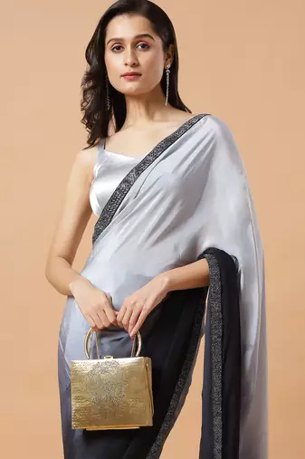 Square chic diva brass bag