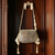 Glass mosiac brass bag in silver tone