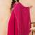 Fuchsia pink leheriya drape cape set with palazzo & choli